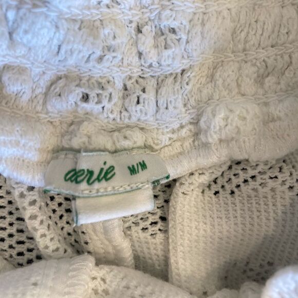 Aerie bundle two pair pull on floral mesh swim shorts white and navy size medium - Picture 4 of 5